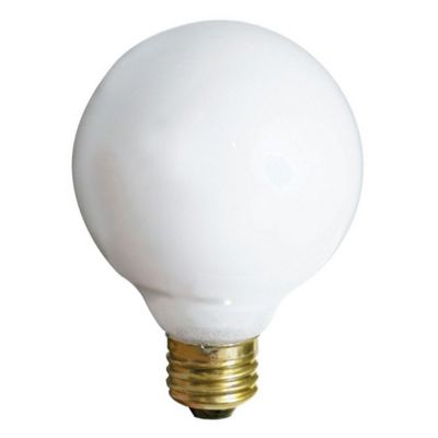 60W 120V G25 E26 Gloss White Bulb by SATCO Lighting - Starlight Lighting USA and Canada